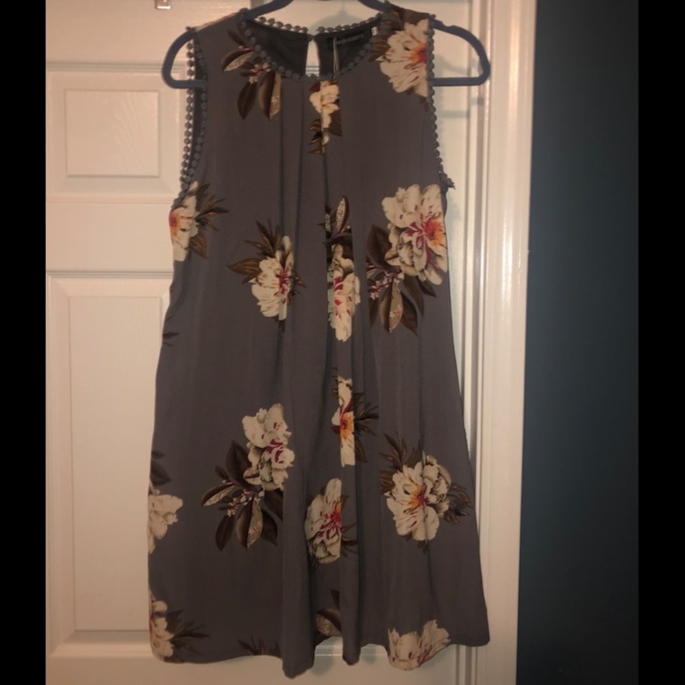 Gray flower dress